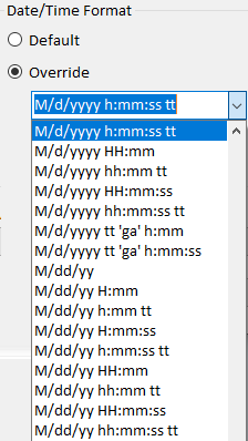 Date Format Options for Imports Date Format Options for Imports